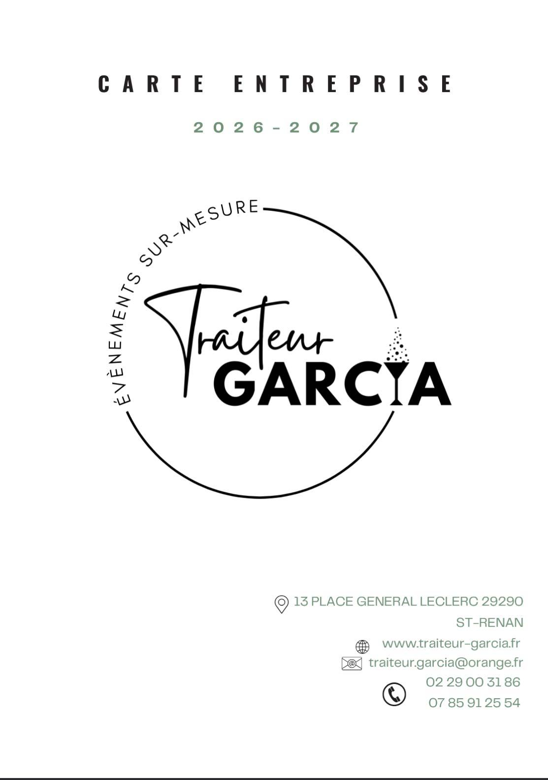 carte 2026 traiteur garcia